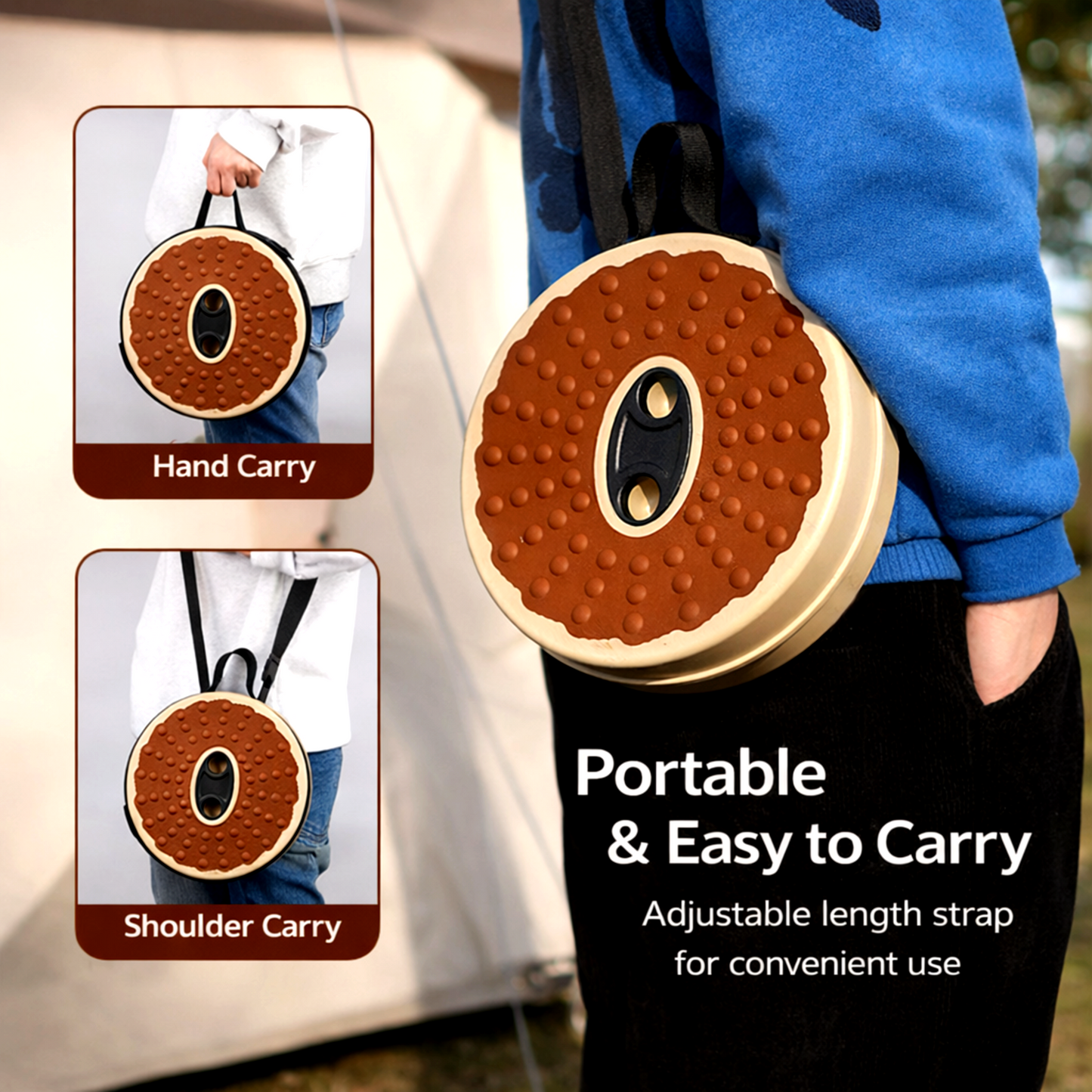 SeatGo Foldable Portable Stool + Cover & Strap included
