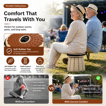 SeatGo Foldable Portable Stool + Cover & Strap included